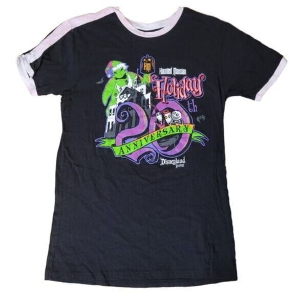 Disneyland Shirt Adult M Haunted Mansion Holiday 20th Anniversary Glow Limited - Picture 1 of 13